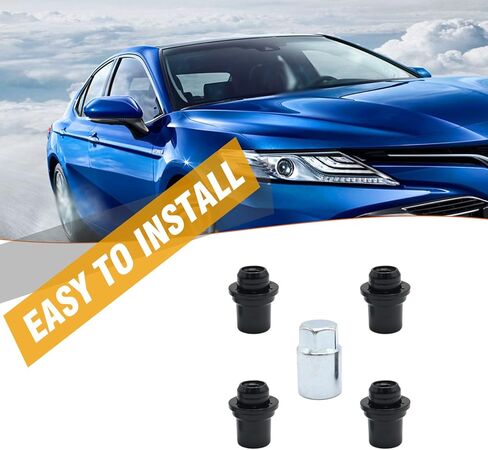 M12 X 1.5 Wheel Lock Lug Nut Set 1.34" Replacement for Toyota Avalon RAV4 Camry Tacoma Corolla Matrix CHR Mirai Venza Celica Prius Highlander Sienna Replacement for Lexus (1.34inch) in Kuwait