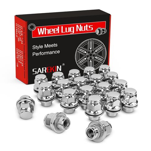 M12x1.5 Lug Nuts, Fits Toyota Camry, Avalon, Highlander, Prius, Sienna, Lexus IS300, LFA, CT200h, Mag Lug Nut with Washer(20Pcs, Chrome) in Saudi Arabia
