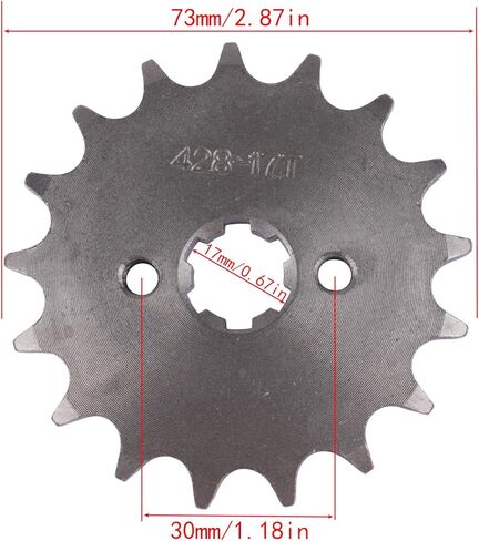 428 Chain and Sprocket Kit,37 Tooth Rear Chain Sprocket ID 52mm for 50CC 70CC 90CC 110CC 125CC 250CC Pit Dirt Bike ATV Quad Bike Motorcycle in Kuwait