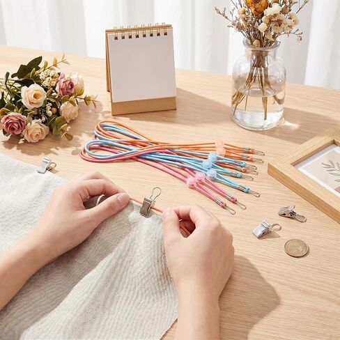 24Pcs Cross Stitch Side Tension Clips, Elastic Cross Stitch Frame Slips, Adjustable Fabric Fastening Clip for Embroidery Fabric in Kuwait