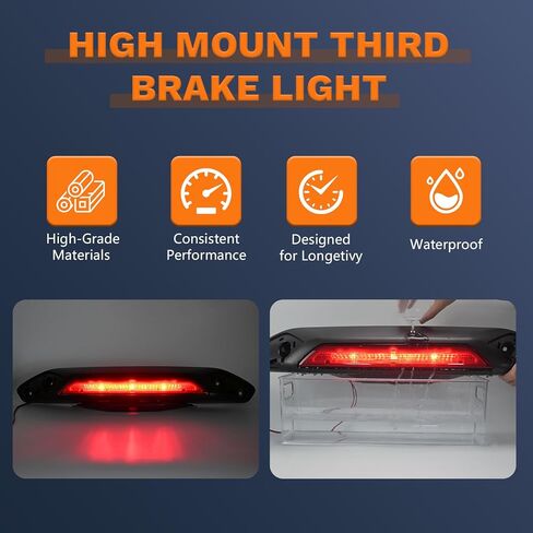 Center High Mount Third Brake Light with Camera for Ford Transit 150 250 350 350HD 2020-2021 & Electric Transit 2022-2025 (Only Single Rear Wheels) Replace LK4Z13A613D in Saudi Arabia