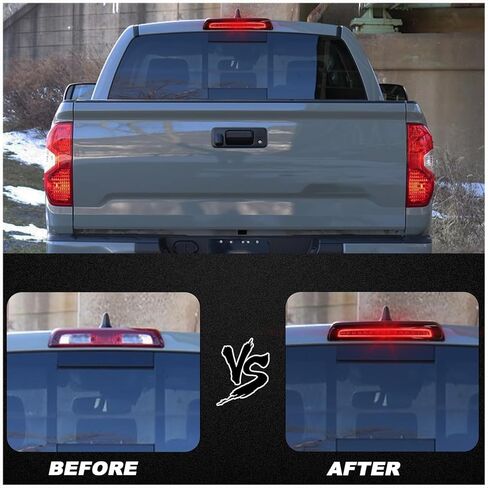 ضوء الفرامل الثالث LED لسيارة Toyota Tundra 2007-2021 - مجموعة مصابيح التوقف عالية التثبيت + ضوء البضائع الأبيض | استبدال مباشر OEM مناسب in Kuwait