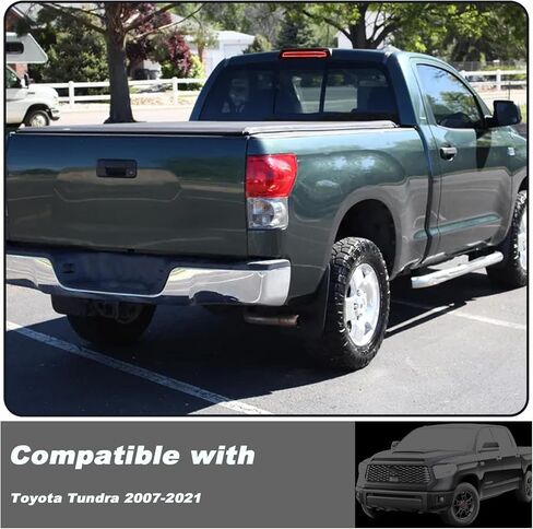 ضوء الفرامل الثالث LED لسيارة Toyota Tundra 2007-2021 - مجموعة مصابيح التوقف عالية التثبيت + ضوء البضائع الأبيض | استبدال مباشر OEM مناسب in Kuwait