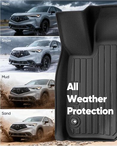 الحصير TAPTES 2026 لسيارة Honda Acura ADX 2025 & HR-V 2025 2024 2023 | مجموعة كاملة لجميع الأحوال الجوية لشحن البضائع في صندوق السيارة | 4 قطعة سجاد مطاطي داخلي ملحقات HRV 2023-2026 in Kuwait