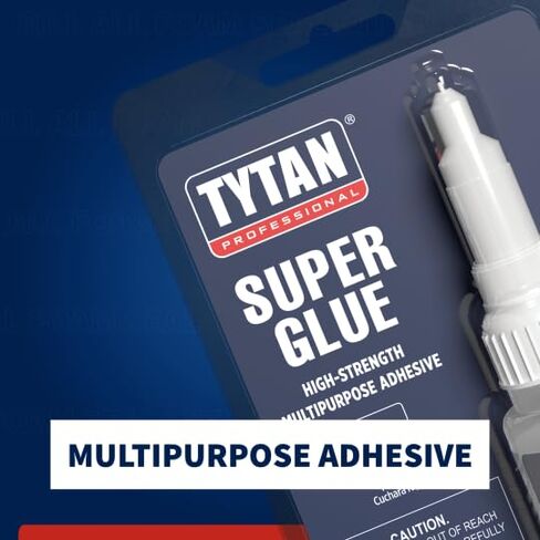 TYTAN Professional Glue 0.7 oz (20g) 1 Pack - لاصق Cyanoacrylate الشفاف سريع الجفاف - رابطة فورية قوية للبلاستيك والمعادن والخشب والمطاط والمزيد - فوهة دقيقة in Kuwait