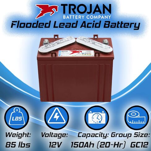 Trojan T1275 12 Volt, 150 AH Deep Cycle Battery - 4 Pack in Saudi Arabia