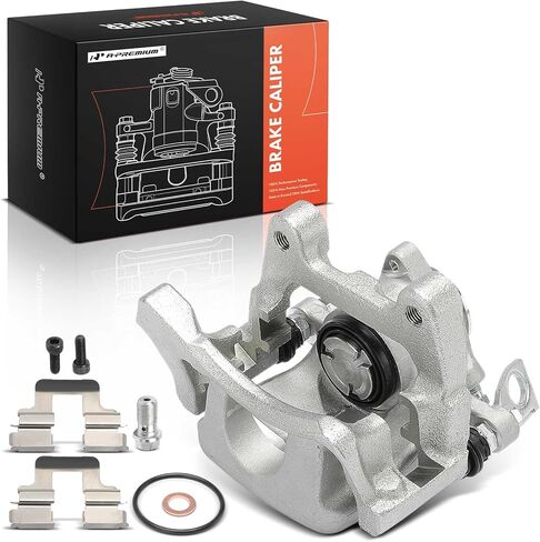 A-Premium Disc Brake Caliper Assembly with Bracket Compatible with Volkswagen Passat 2008-2009, Passat CC 2009, CC 2009/2012, Rear Right Passenger Side in Kuwait