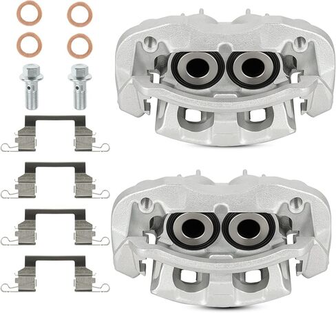 Rear Left Right Disc Brake Caliper Assembly Calipers Set Compatible with Ford Excursion 2000-2005, for F-250 Super Duty 2000-2004, F-350 Super Duty 2000-2004, Replace 18-B4752 18-B4753 in Kuwait