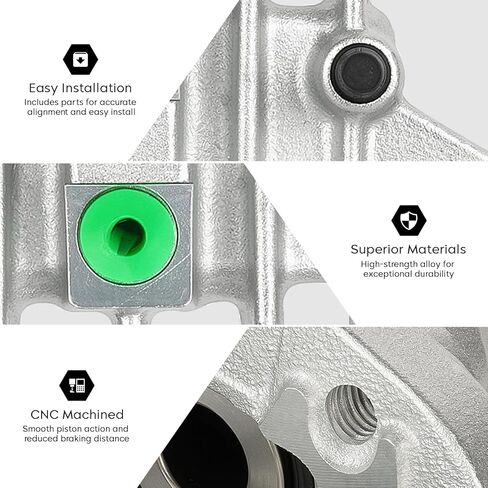 Rear Left Right Disc Brake Caliper Assembly Calipers Set Compatible with Ford Excursion 2000-2005, for F-250 Super Duty 2000-2004, F-350 Super Duty 2000-2004, Replace 18-B4752 18-B4753 in Kuwait