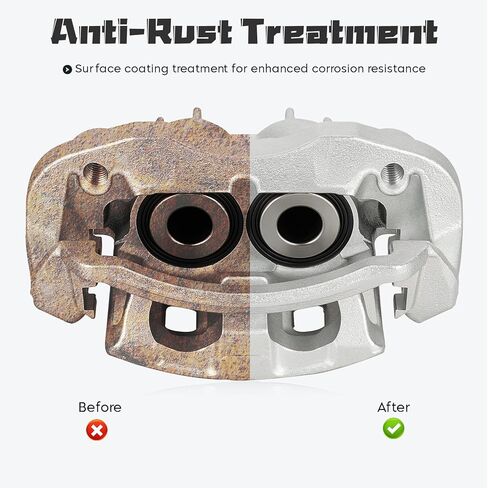 Rear Left Right Disc Brake Caliper Assembly Calipers Set Compatible with Ford Excursion 2000-2005, for F-250 Super Duty 2000-2004, F-350 Super Duty 2000-2004, Replace 18-B4752 18-B4753 in Kuwait