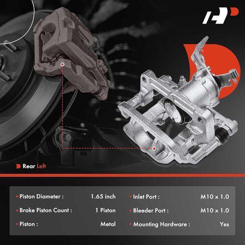 A-Premium Disc Brake Caliper Assembly with Bracket Compatible with Select Chevy and Cadillac Models - Volt 2011-2015, Cruze 2014-2015 2.0L, ELR 2014-2016 - Rear Left Driver Side in Kuwait