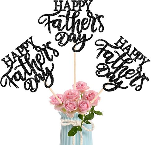 12 Pack Happy Father's Day Party Decorations Happy Father's Day Centerpieces for Tables Best Dad Ever Dad Birthday Picks for Happy Father's Day Party Table Decorations Blue in Kuwait
