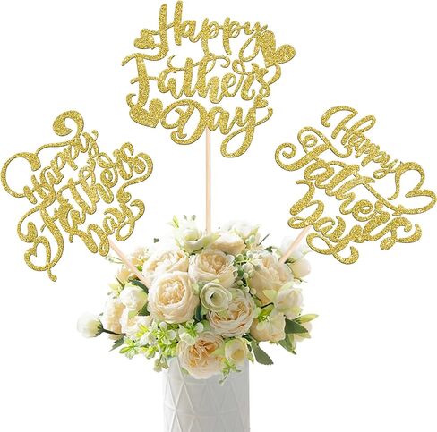 12 Pack Happy Father's Day Party Decorations Happy Father's Day Centerpieces for Tables Best Dad Ever Dad Birthday Picks for Happy Father's Day Party Table Decorations Blue in Kuwait