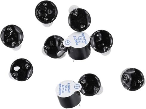10PCS Active Buzzer Sounder Speaker Buzzer 5V Buzzer Alarm Ringer 12*9.5mm Magnetic Long Continous Beep Tone in Kuwait