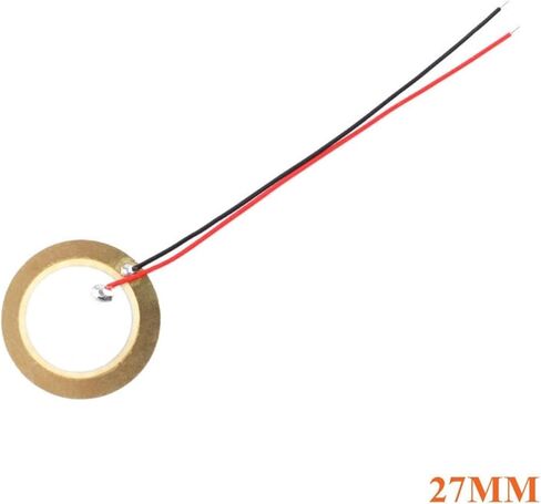 10Pcs Piezoelectric Piezo Ceramic Wafer Plate Dia 27mm for Buzzer Loudspeaker Sensor with Wire in Kuwait