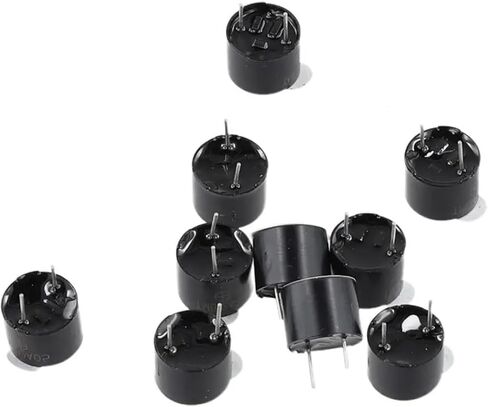 10PCS Active Buzzer Active Buzzer Alarm 5V Buzzer Alarm Ringer 12*9.5mm Magnetic Long Continous Beep Tone in Kuwait