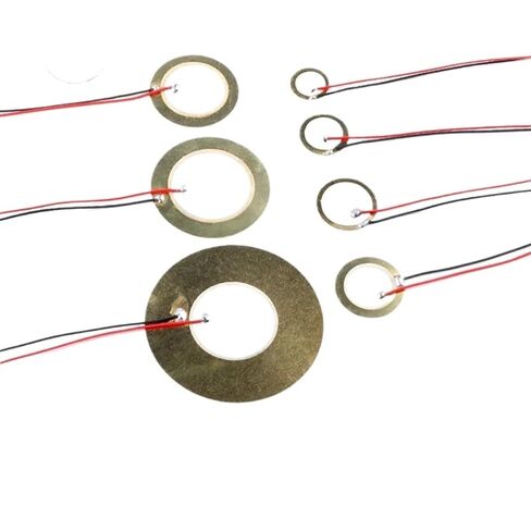 10PCS Piezoelectric Piezo Ceramic Wafer Plate piezo Element Diameter 12MM 15MM 18MM 20MM 27MM 35MM 50MM(Wire-18mm-10PCS) in Kuwait