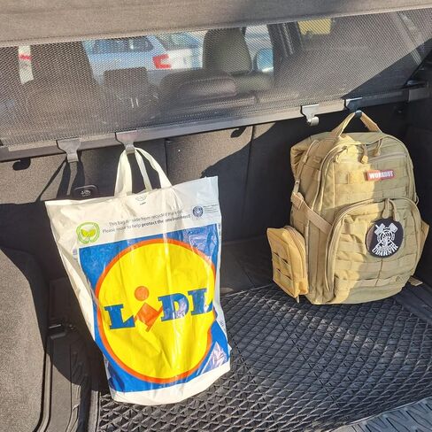 Car Trunk Hooks for Purses and Bags with Innovative Mount to Cargo Cover — The Best Way to Organize Storage in Your SUV — Alternative to Headrest Hooks, 2 Pack in Saudi Arabia