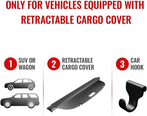 Car Trunk Hooks for Purses and Bags with Innovative Mount to Cargo Cover — The Best Way to Organize Storage in Your SUV — Alternative to Headrest Hooks, 2 Pack in Saudi Arabia