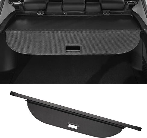 Motoforti Car Trunk Retractable Cargo Cover for Mazda CX-7 2007-2012 Rear Trunk Parcel Shelf Luggage Security Shield Shade, Canvas, Carbon Fiber Black in Kuwait