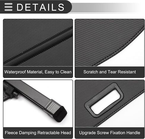 Motoforti Car Trunk Retractable Cargo Cover for Mazda CX-7 2007-2012 Rear Trunk Parcel Shelf Luggage Security Shield Shade, Canvas, Carbon Fiber Black in Kuwait