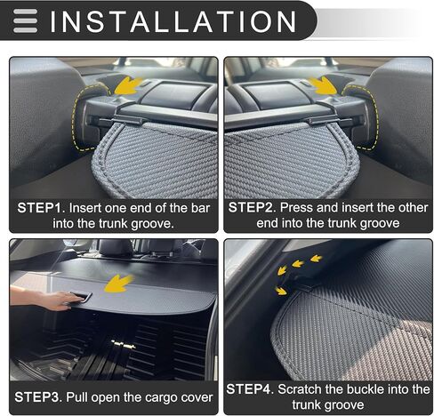 Motoforti Car Trunk Retractable Cargo Cover for Mazda CX-7 2007-2012 Rear Trunk Parcel Shelf Luggage Security Shield Shade, Canvas, Carbon Fiber Black in Kuwait