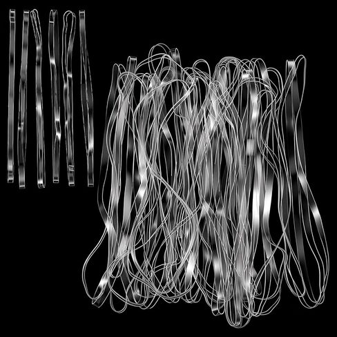 50Pcs Large Clear Rubber Bands, 200x5mm/7.87x0.2in (Folded Perimeter x Width) Big Rubber Bands, Heavy Duty TPU Elastic Band for Garbage Can, Office Supplies, Crafts, Balloon Arch, File Folders in Kuwait
