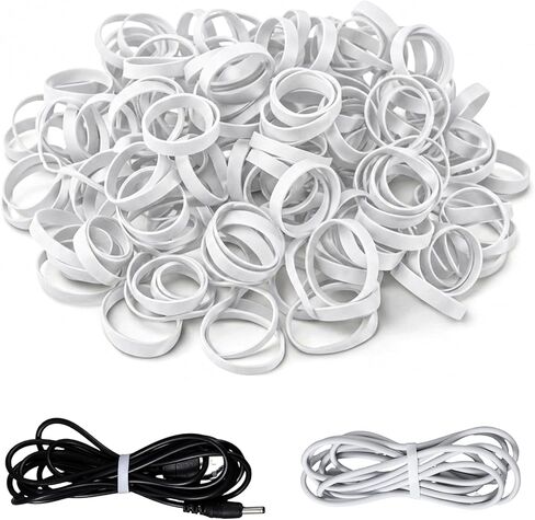 200 Pcs Small Elastic Silicone Rubber Bands 0.6 Inch Mini Silicone Cable Ties For Crafts Strong Rubberbands Heavy Duty Non-Slip Elasticity Coil Ring For Wire Cord Cable School Home Office Organization in Kuwait