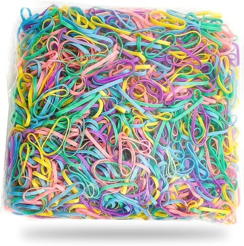 1000PCS Multicolor Rubber Bands,Rubber Bands Office Supplies Assorted Size,Small Size Rubberbands for School Home Supplies (Red,Yellow, Blue,Green,Pink,Purple) in Kuwait