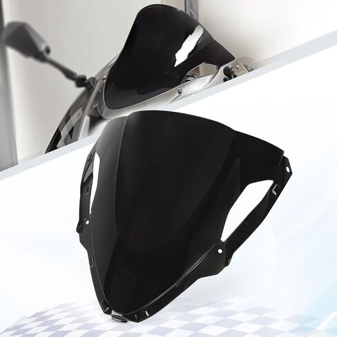 ZX6R Motorcycle Windshield Windscreen Wind Deflector Windshield Touring Screen Compatible with Ninja ZX-6R ZX636 2024 2025 2026(Black) in Kuwait