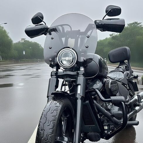 4 قطعة 49 مللي متر مشابك الزجاج الأمامي القابلة للفصل باللون الأسود لـ Softail Street Bob 2006-later Dyna in Kuwait