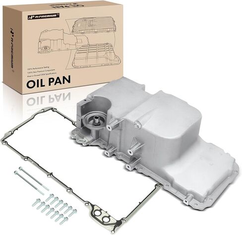 A-Premium Engine Oil Pan Kit with Drain Plug & Gasket, Compatible with Chevrolet Camaro 2010-2015, Caprice 2011-2017, SS 2014-2017 & Pontiac G8 2008-2009, 6.0L 6.2L, Replaces 12622559, 12624619 in Kuwait