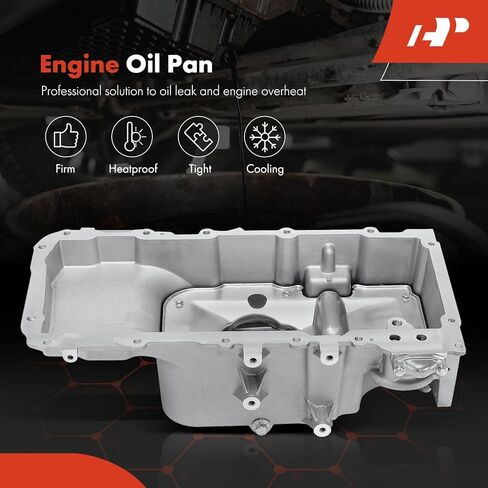 A-Premium Engine Oil Pan Kit with Drain Plug & Gasket, Compatible with Chevrolet Camaro 2010-2015, Caprice 2011-2017, SS 2014-2017 & Pontiac G8 2008-2009, 6.0L 6.2L, Replaces 12622559, 12624619 in Kuwait
