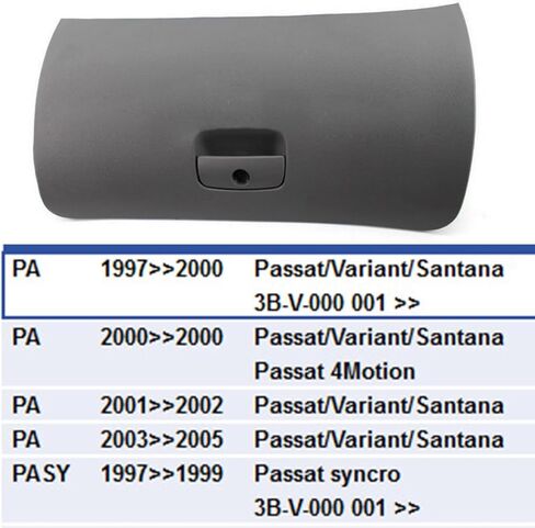 Eaglerich Glove Box Door Lid Assembly Door Lid Cover 3B1857122F 1PCS Car Storage Glove Box Drawer Cover Lid Compatible for VW Passat B5 B5.5 1998 1999 2000 2001 2002 2003 2004 2005 06B129723J in Saudi Arabia