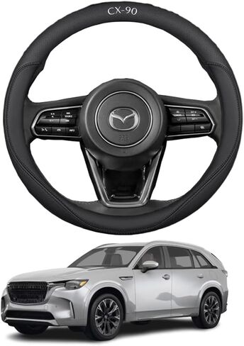 Custom Interior Accessorie for Nissan Rogue 2017-2021 2022 2023 2024 2025 2026 Steering Wheel Covers Non-Slip Sporty Racing Faux Leather Ergonomic Comfortable Handle 1Pcs/Set(Black Stitching) in Saudi Arabia