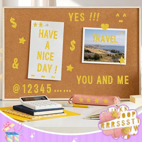 6 Sheets Gold Letter Stickers Glitter Alphabet Stickers 0.5 Inch Small Self-Adhesive ABC Number Stick on Letters for Graduation Cap Scrapbooking Notebook DIY Crafts Art Making Label Sign Decor (Gold) in Kuwait