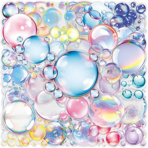 50 Pcs Clear Bubble Stickers - Waterproof Vinyl Iridescent Dreamy Decals for Laptop Phone Skateboard Luggage Refrigerator(Bubble) in Saudi Arabia