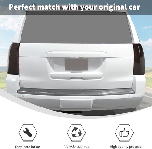 غطاء ضوء الذيل Linskip متوافق مع 2015-2020 Chevy Suburban Tahoe، واقي مصباح الذيل وحواف الحواف وإكسسوارات الديكور لملحقات Tahoe in Kuwait