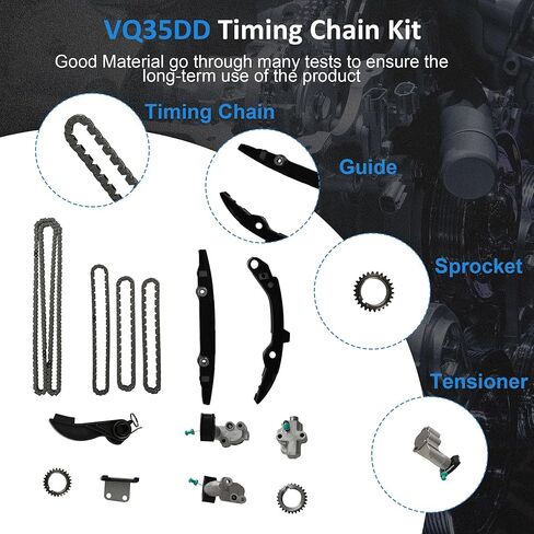 VQ35DD 3.5L Timing Chain Kit Fit for Nissan Pathfinder for Infiniti QX60 3.5L V6 2017-2020. Replace#130706KA0A 130706KA1B 130706KA1C 130216KA0A in Saudi Arabia