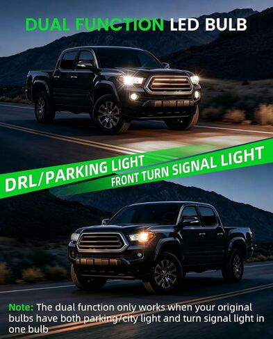 LED Turn Signal Bulbs for 2007-2013 Chevrolet Silverado 1500 2500 3500, Dual Color White/Amber Switchback DRL Parking Lights, 2PCS in Saudi Arabia