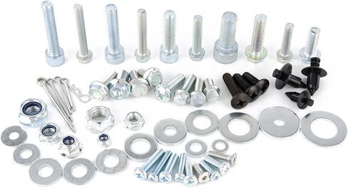 120 PCS Body Work Bolt Kit Fit for KLX650 KMX125 KLX250 KLX250S KLX110 KLX300 KLX140L KLX450R KLX230 KLX125 KLX400R KMX 200 KLX150 KLX140RL KLX300R Body Screw Bolts Fasteners Screws Set in Kuwait