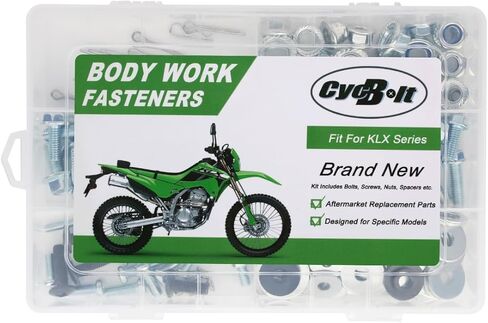 120 PCS Body Work Bolt Kit Fit for KLX650 KMX125 KLX250 KLX250S KLX110 KLX300 KLX140L KLX450R KLX230 KLX125 KLX400R KMX 200 KLX150 KLX140RL KLX300R Body Screw Bolts Fasteners Screws Set in Kuwait