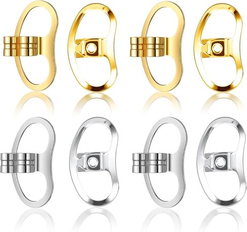 16 Pcs Earring Back for Droopy Ears, Locking Earrings Backs Replacements, Tight Earring Lifter Backers for Heavy Earrings, Adjustable Heavy Lifters Backs in Kuwait