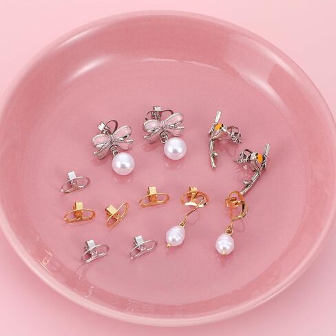 16 Pcs Earring Back for Droopy Ears, Locking Earrings Backs Replacements, Tight Earring Lifter Backers for Heavy Earrings, Adjustable Heavy Lifters Backs in Kuwait