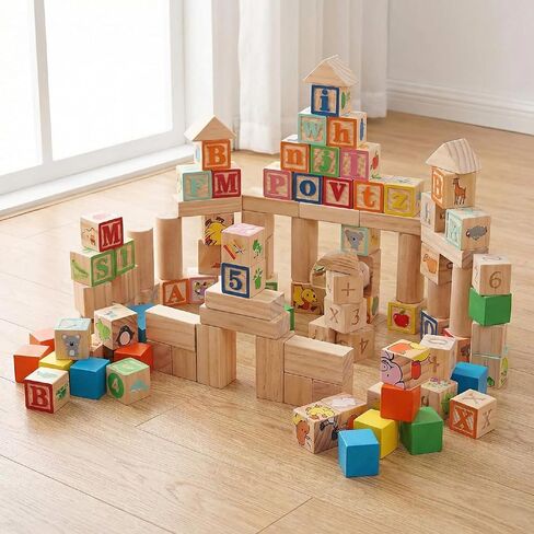 60 Pcs Unfinished Wood Blocks for Crafts, 0.5inch/1.25cm Mini Natural Pine Wood Cubes, Blank Square Wooden Blocks for DIY Dice STEM Building Stacking Decorating in Kuwait