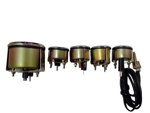 مجموعة قياسات تناسب Willys CJ GPW Ford Jeeps Speedomer Temp Oil Amp Fuel Gauge Black Olive Green Bezel 60 ميلاً في الساعة in Kuwait