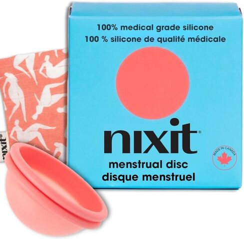 Nixit Menstrual Disc, Reusable, Holds 6 Tampons Worth, 12 Hour Protection, 70ml Capacity in Saudi Arabia