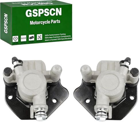 GSPSCN قطعتان من مساميك الفرامل الأمامية اليسرى واليمنى مع وسادات ودعامة تثبيت لـ Kawasaki Lakota 300 KEF300 丨Mojave 250 KSF250/KFX250丨Tecate 4 250 KXF250,OE# 43041-1522 43041-1523 43041-1218 43041-1219 in Kuwait