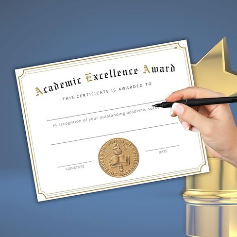 شهادة جائزة التميز الأكاديمي 30pk 8.5x11 "GPA يكرم الاعتراف بالتخرج الإنجاز طالب متفوق نهاية العام في المدرسة الثانوية المتوسطة in Kuwait