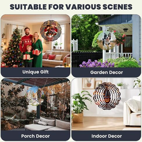 20 Pcs Sublimation Wind Spinner Blanks 8 Inch Double Sided 3D Metal Wind Spinners Aluminum Sublimation Blanks Bulk Products for DIY Gifts Indoor Outdoor Decor, Individually Packaged in Saudi Arabia